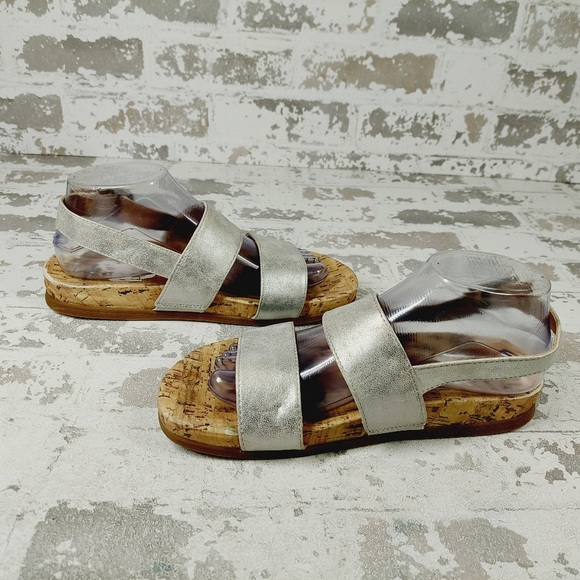 Life Stride Holiday Cork Silver Summer Sandal V341 - Picture 7 of 14
